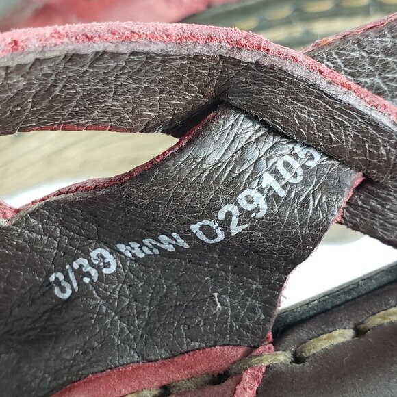 Born 100% Leather Wedge Sandals Strappy Shoes size 8 Y2K Slingback - Picture 10 of 13